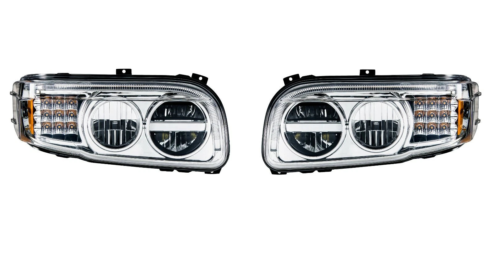 Premium LED Headlights with LED DRL and Turn Signals for Peterbilt 388/389 (2010–2021)