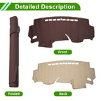 Dashboard Cover Mat for Honda Fit Jazz (2014-2019) - Brown Dash Cover