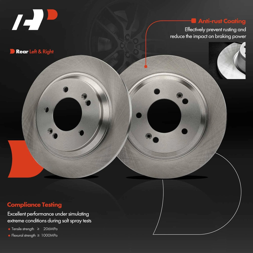 Rear Disc Brake Rotors for Hyundai Elantra Sonata Kia Optima (2021–2023)