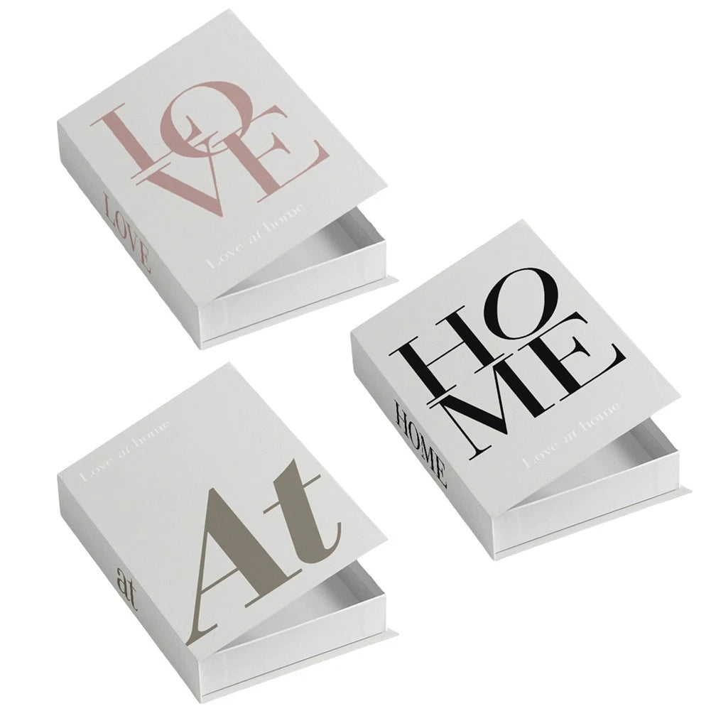3Pcs Magnetic Closure Book Box Set for Home Decor Organization