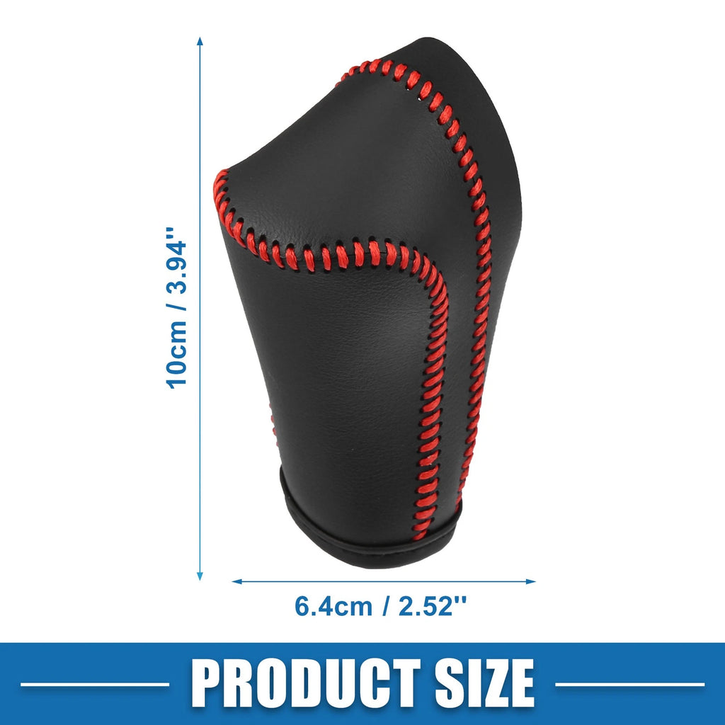 Gear Shift Lever Cover for Honda CR-V (2008–2014) Black Red Stitches