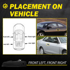 Set of 2 Door Handles for Chrysler Sebring (2001–2005) & Mitsubishi Mirage (1997–2002)