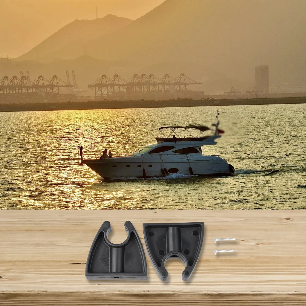 2pcs Boat Pole Clips for Securing Marine Lights and Equipment Stability