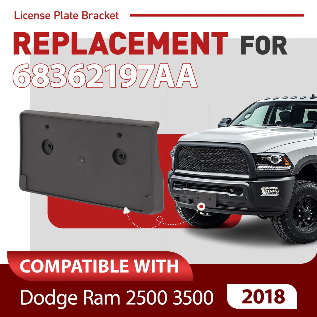 Front License Plate Holder Frame for Ram 2500 3500 (2018)