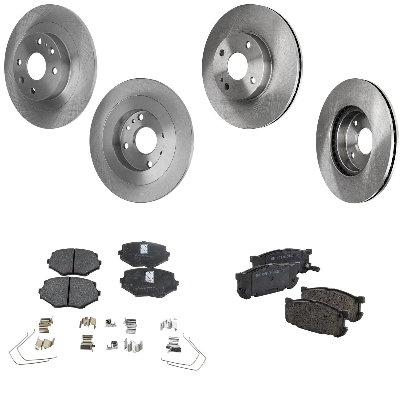 Brake Disc Rotors and Pads Kit for Mazda Miata (2001–2002)