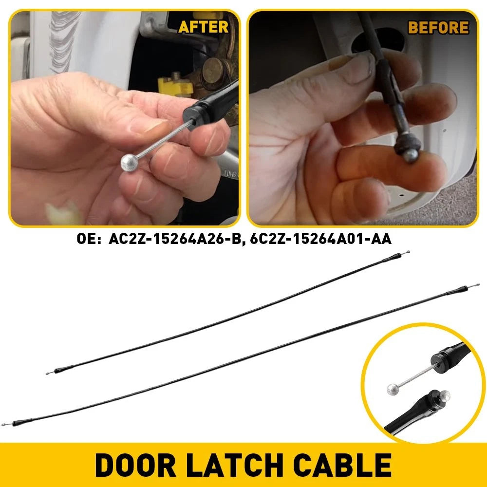 Left Side Hinged Door Latch Release Cable for Ford E150 E250 E350 (H)