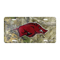 Realtree Camo License Plate Tag for Arkansas Razorback