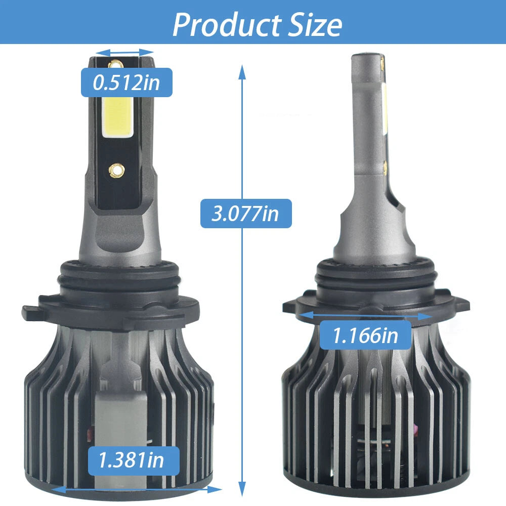 2X 9006 HB4 Bright LED Headlight Bulbs for Conversion Kit (Cool White)