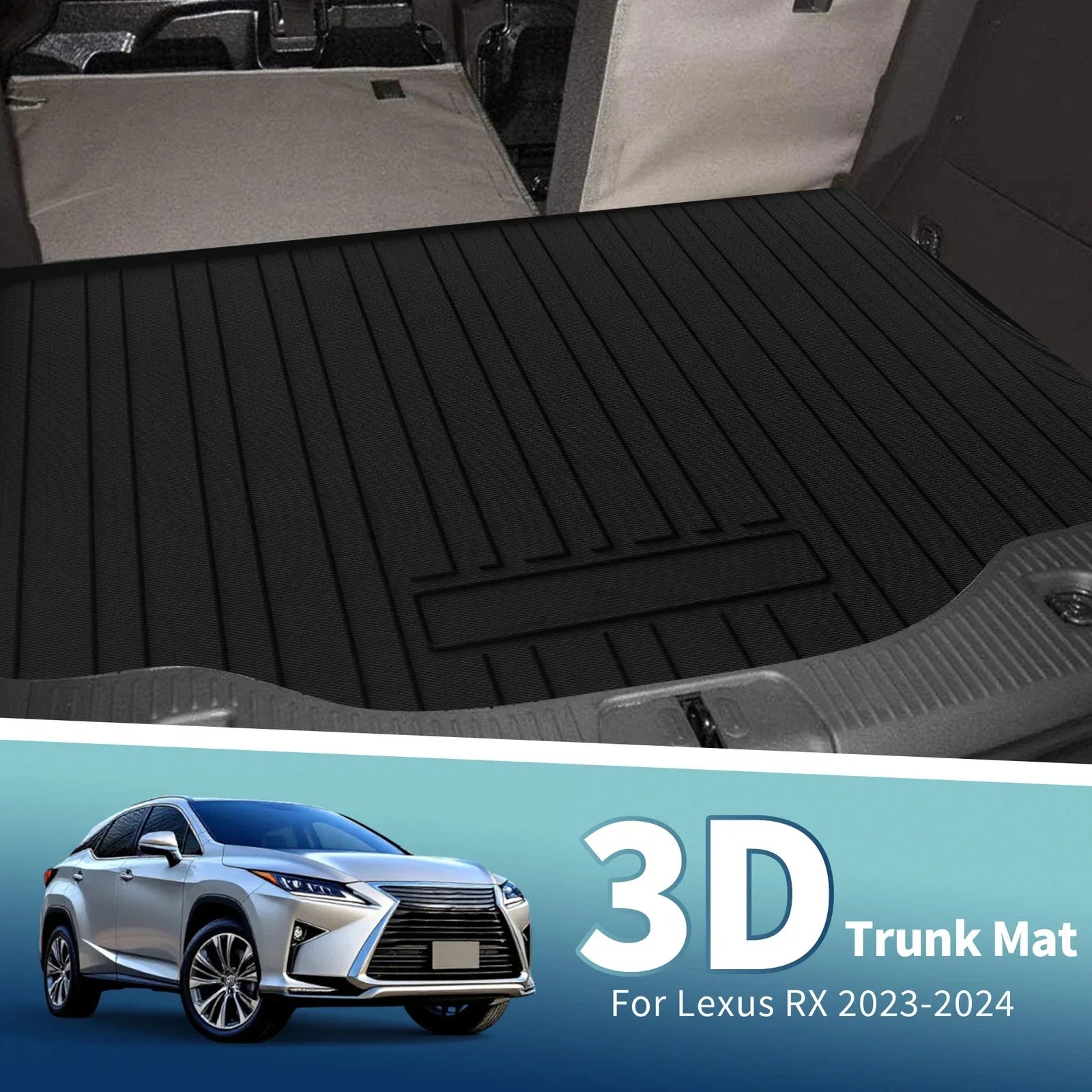 Flat Face Cargo Liner Rear Trunk Mat for Lexus RX (2023-2024) 1 x TPE
