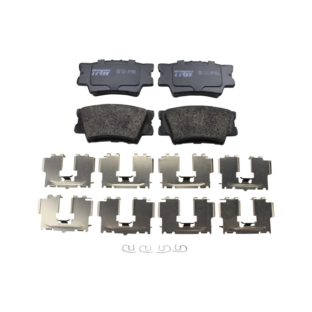 DuraGo Rear Rotors & TRW Pro Ceramic Disc Brake Pads Kit for Avalon Camry (2013–2020)
