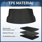 Trunk Mat for Chevrolet Bolt EUV 2022-2024 TPE Cargo Liner Replacement Black