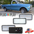 4X Clear LED Side Marker Lights for Chevy GMC C/K Trucks (1968–1972)
