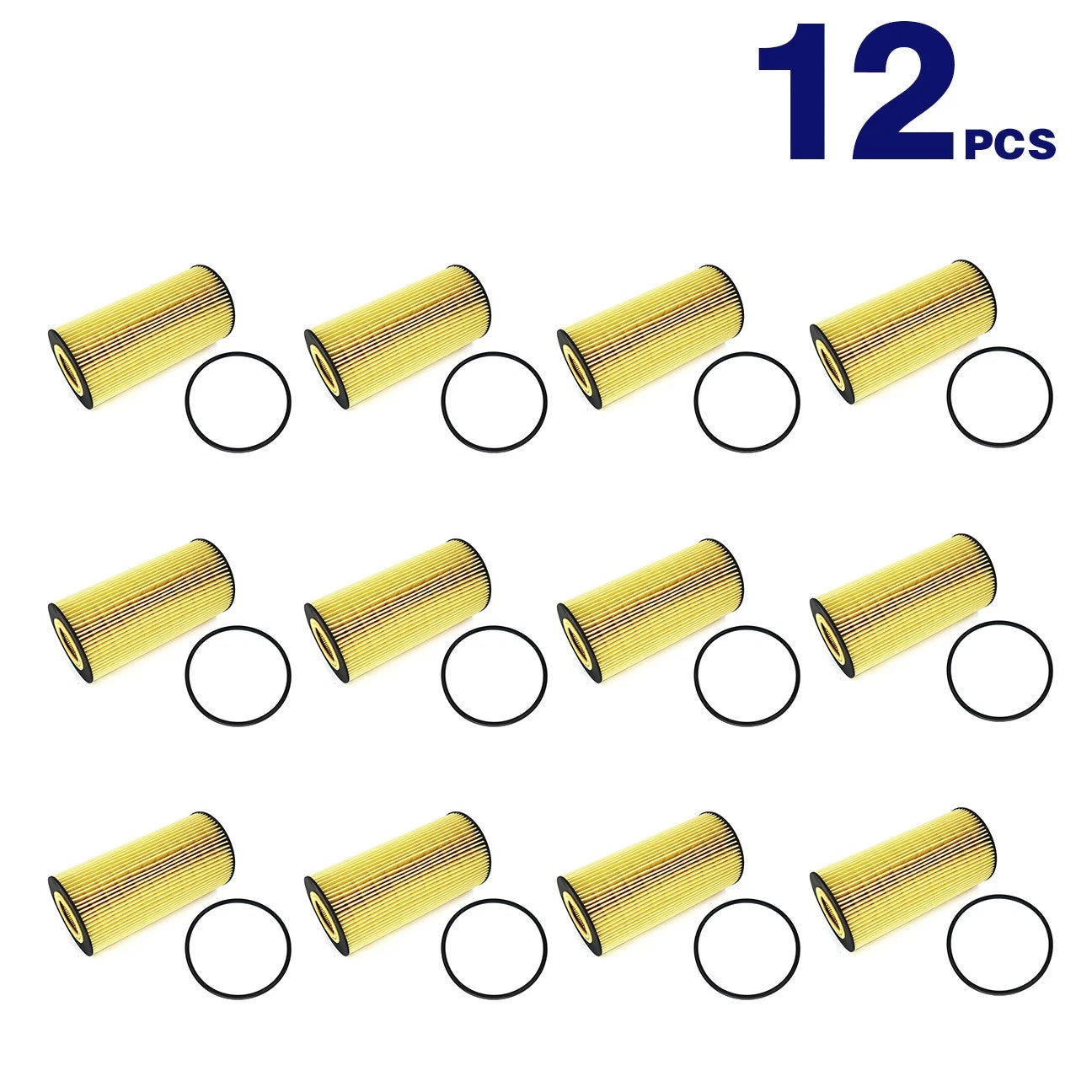 12PCS Oil Filter for Ford E-350 Super Duty (2003–2010) Powerstroke 6.0L/6.4L Diesel