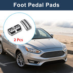 2X Automatic Foot Accelerator Pedal Covers for Ford Focus 3 (2012–2016) Silver Tone