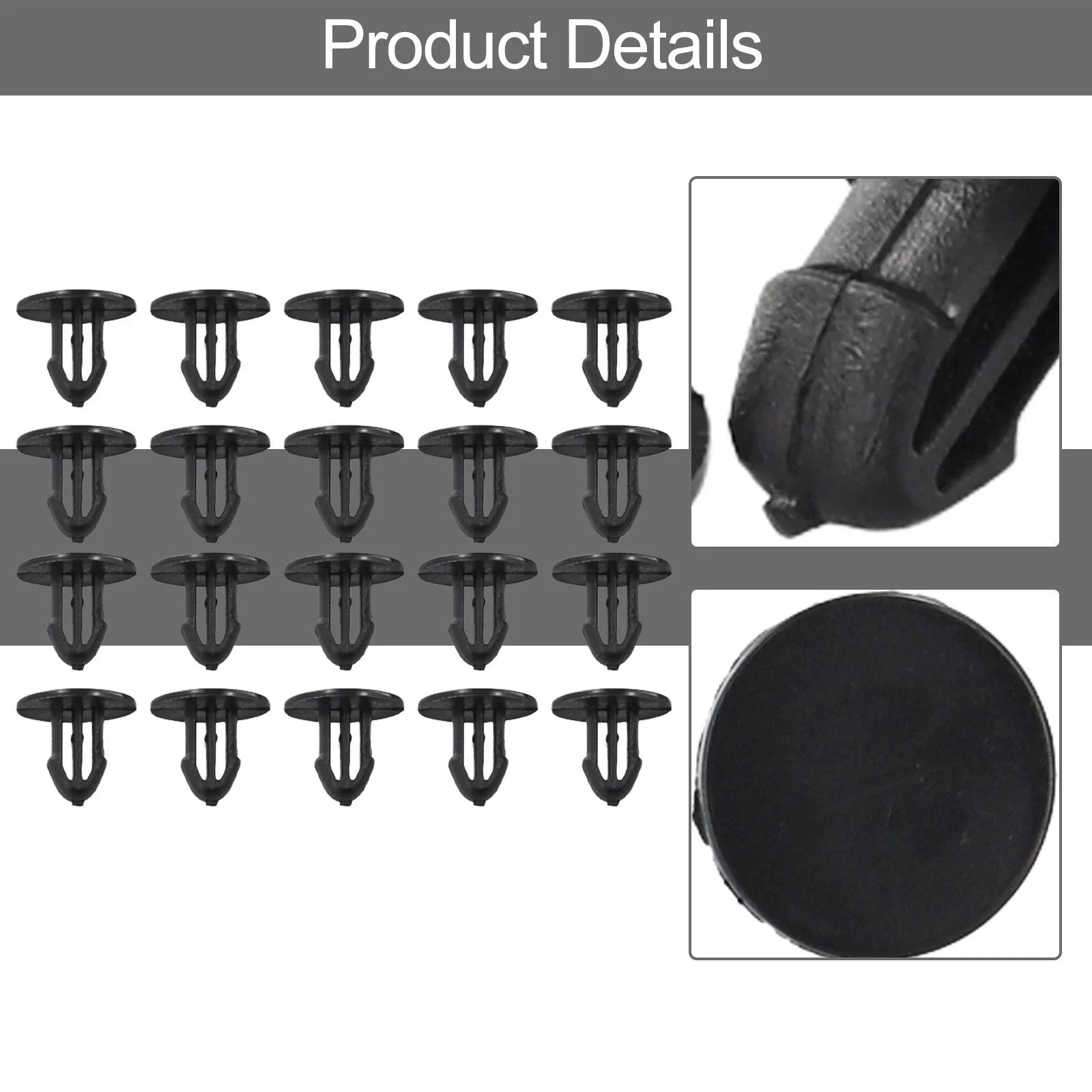 Clip / 10mm / Cowl Grille Clip Nylon Stem 20pcs for Civic Del Sol