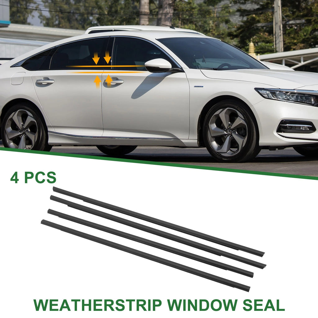 Set of 4 Weatherstrip Window Seals No.72450TVAA01/72950TVAA01 for Honda Accord (2018–2020)