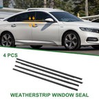 Set of 4 Weatherstrip Window Seals No.72450TVAA01/72950TVAA01 for Honda Accord (2018–2020)