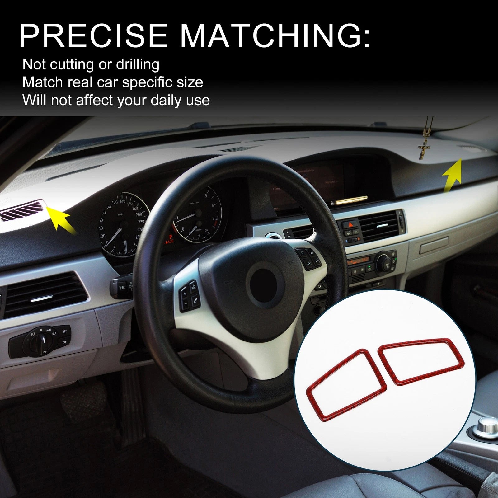 Air Vent Cover Sticker Set of 2 for BMW 3 Series E90 E92 E93 (2005–2012)