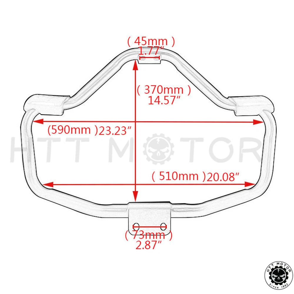 Front Engine Guard Crash Bar for Harley Sportster XL883 XL1200 (2004–Present)