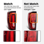 Full LED Tail Light Left Driver for GMC Sierra 1500 2500HD 3500HD (2019–2026)