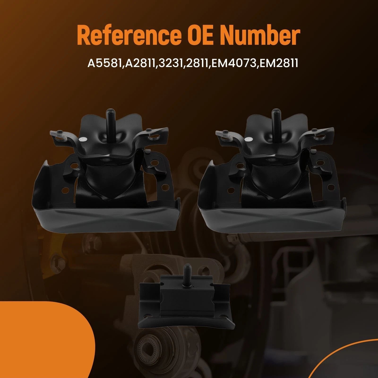 3X Engine Motor & Transmission Mount for Chevrolet Silverado 1500 (2007-2018)