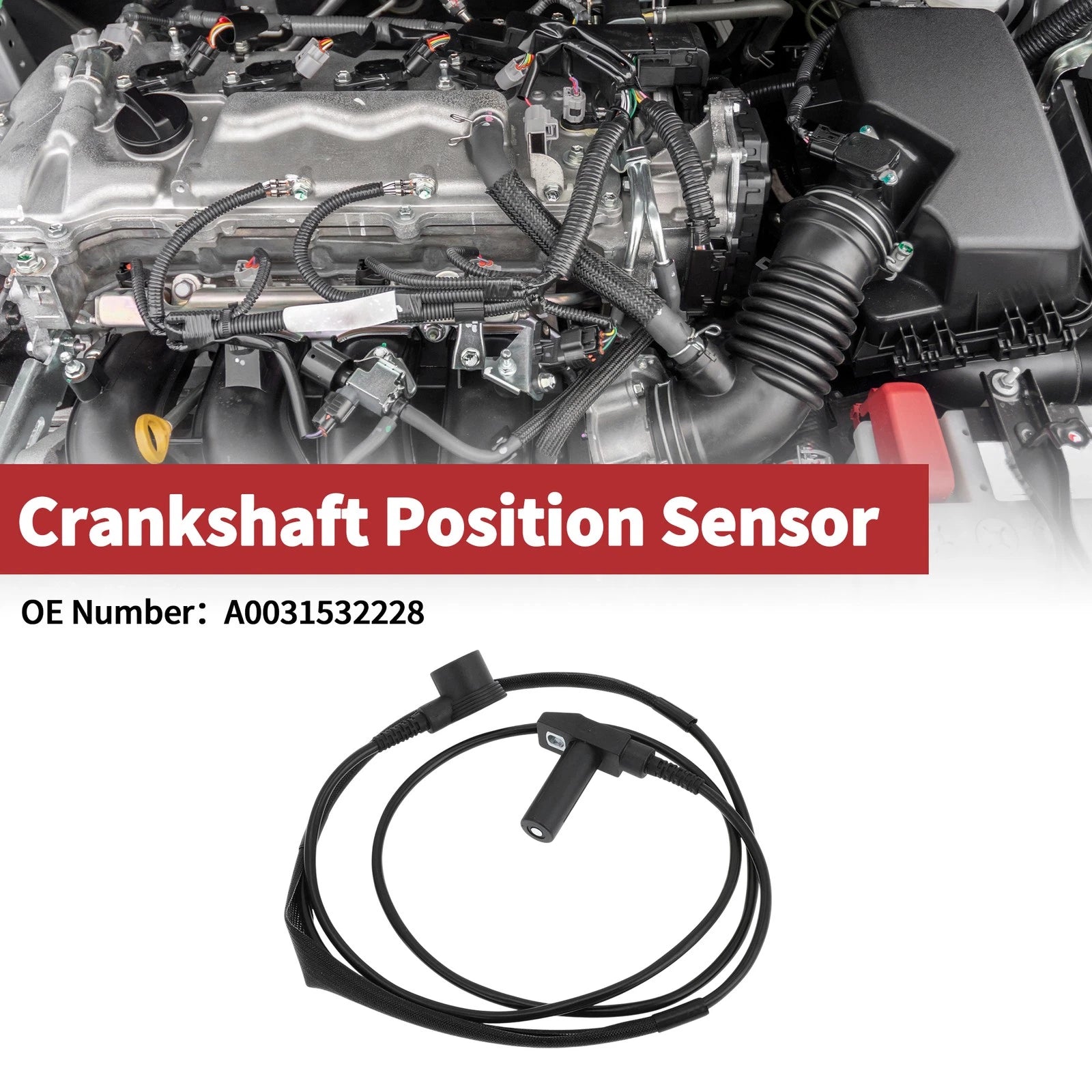 Crankshaft Position Sensor for Mercedes-Benz W140 S600 (1993–1998) No.A0031532228