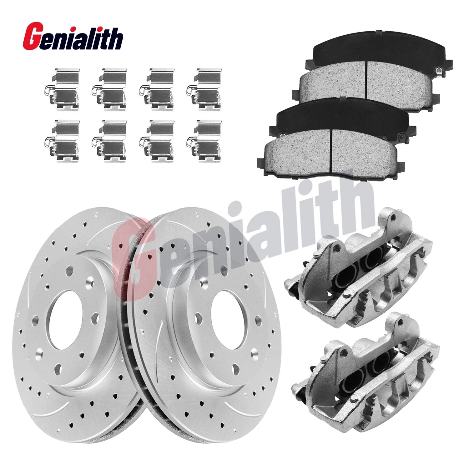 Front Drilled Brake Rotors Pads & Calipers for Grand Caravan (2008–2020)