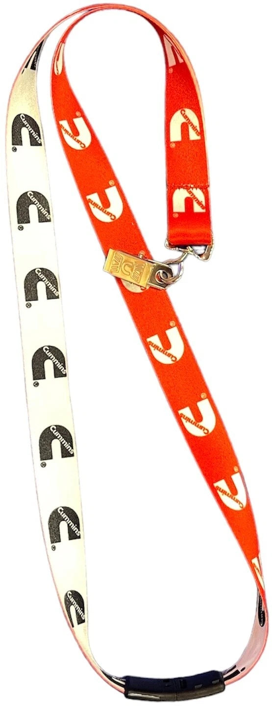 Cummins Lanyard Clip Key Chain for Trucks (Red & White)