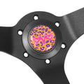350mm NRG 3-Spoke Steering Wheel for Universal Fit (350mm) - Orange Black