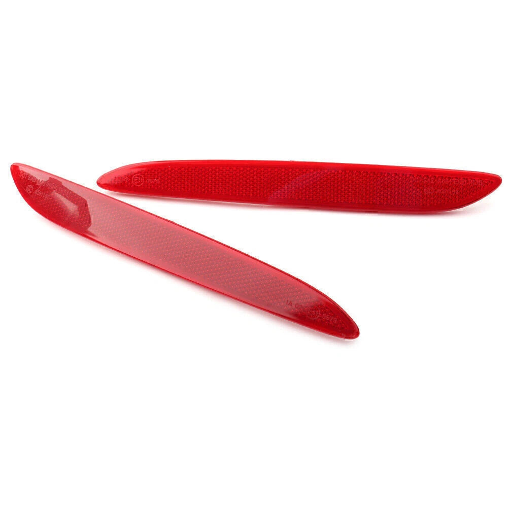 1 Pair Rear Bumper Trim Side Reflector for Jaguar XJ (2010–2017) Red