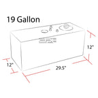 19 Gallon Racing Fuel Cell Tank with Cap and Level Sender for Universal Fit