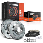 Front Drilled Brake Rotors & Ceramic Pads for GMC Envoy (2002–2009)