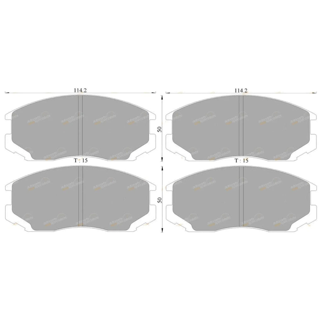 Front Disc Brake Pad Set for Mitsubishi Lancer CC 1.6L 4G92 (1992-1996)
