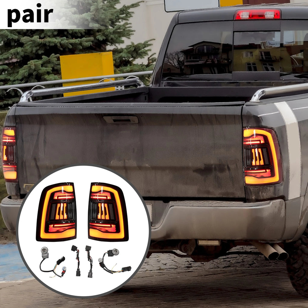 2X OLED Tail Lights Assembly for Dodge Ram 1500 2500 3500 (2009–2018)