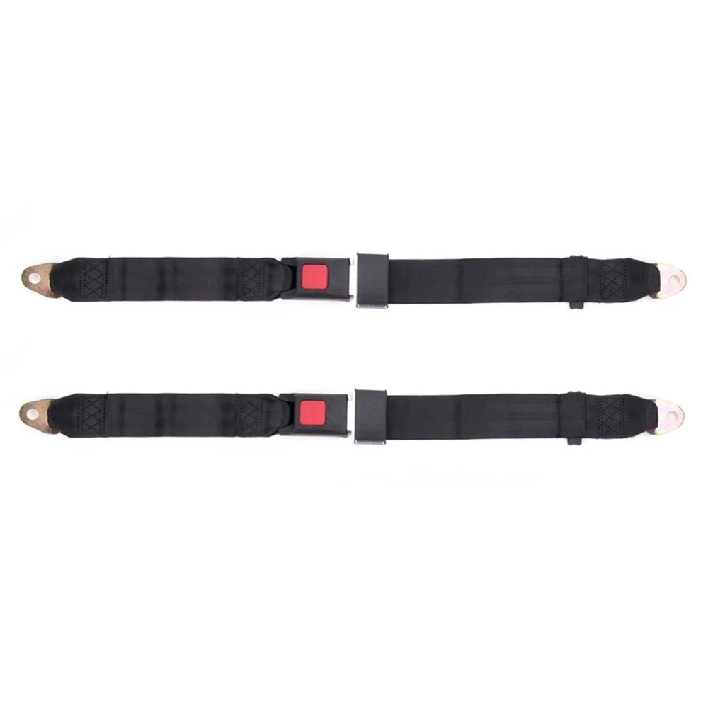 Set of 4 Adjustable 2-Point Lap Seat Belts for Universal Truck Car