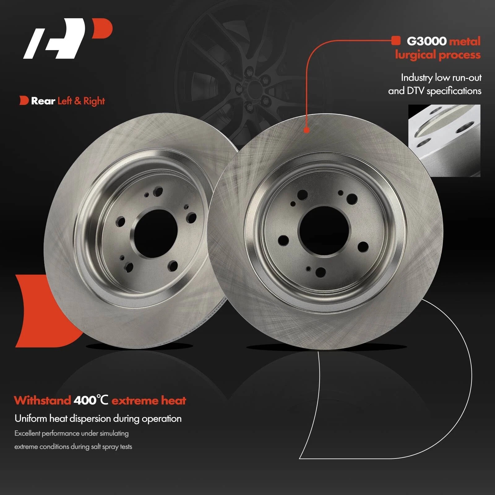 Rear Disc Brake Rotors for Honda Odyssey (2018–2023)