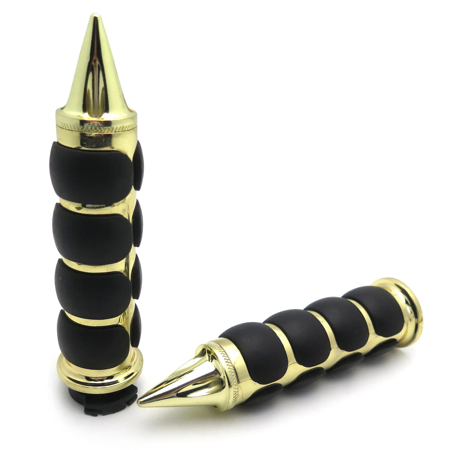 HTTMT Gold Billet Aluminum Rubber 7/8" Handlebar Grips for Honda CBR 600