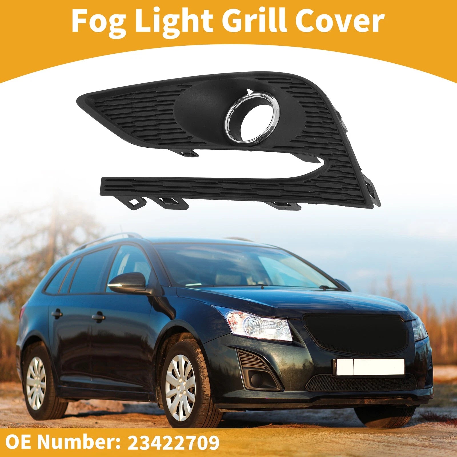 1 Pc Fog Light Grill for Chevrolet Cruze (2016–2019) No. 23422709