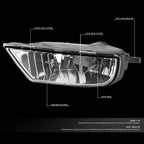 Clear Lens Fog Light Lamp + Bulb for Toyota Sienna (2001–2003)