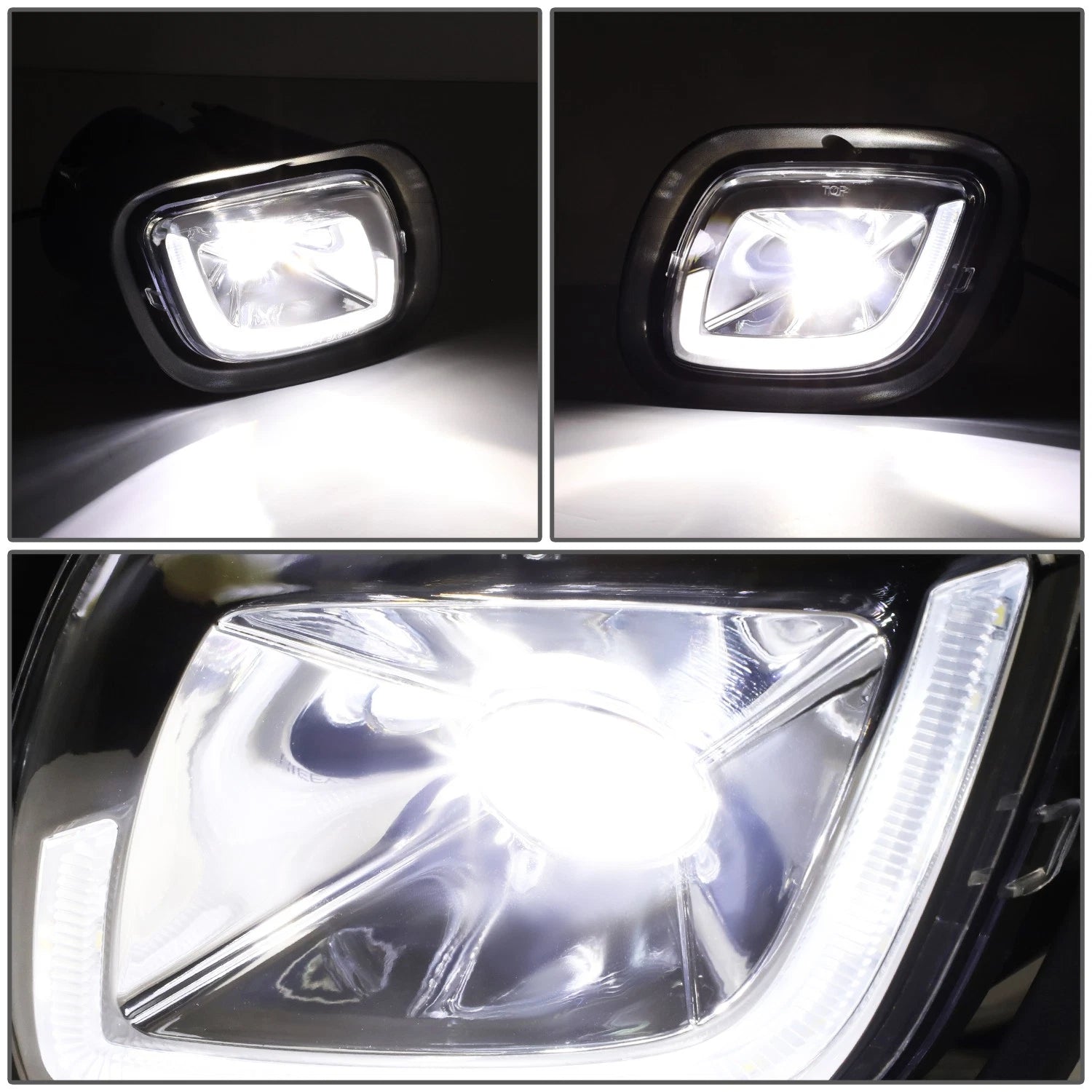 Chrome Housing LED Halo Projector Fog Light for Freightliner Cascadia (2008–2017)