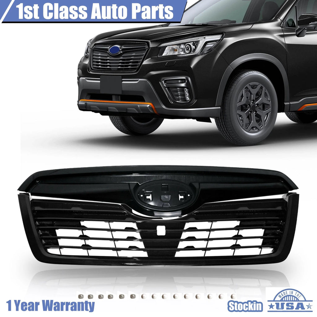 Glossy Black Front Bumper Upper Grille for Subaru Forester (2019–2021)