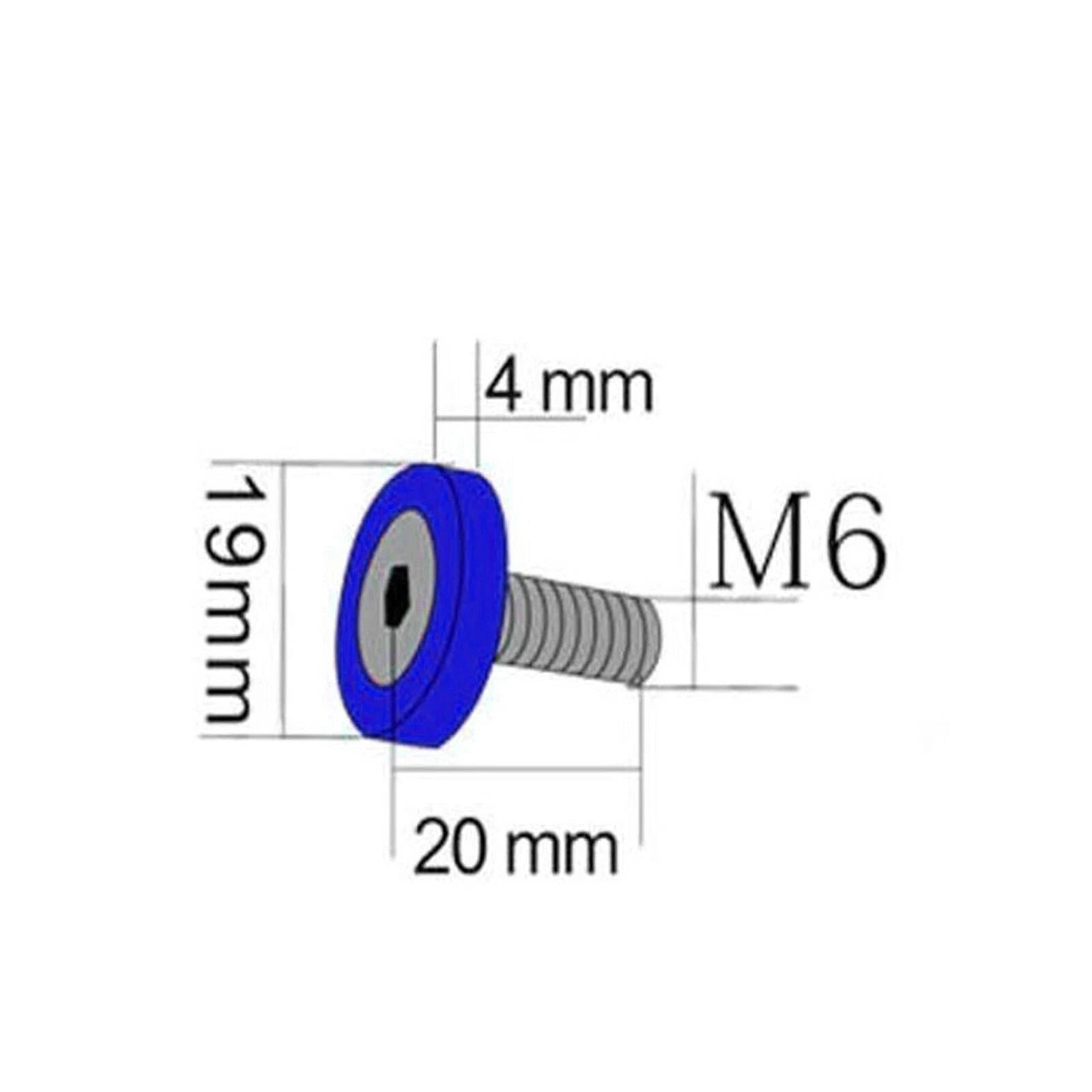 M6 Hood Fender Washer Bolt for Dodge Challenger Charger (2008-2023)