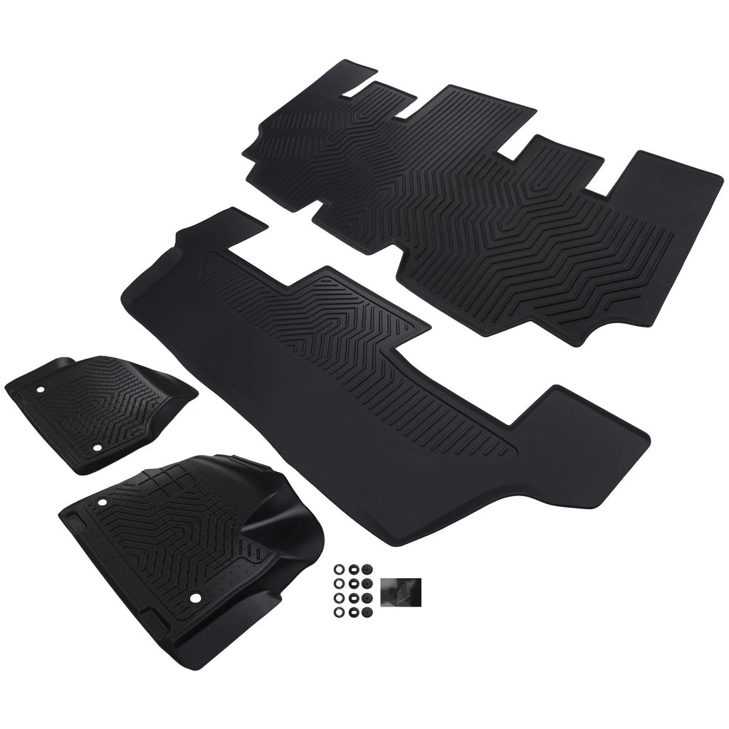 All Weather TPE Floor Mats for Chrysler Pacifica (2017–2025) Black