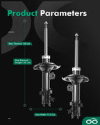 Front Pair Struts Shocks for Hyundai Accent Kia Rio Rio5 (2006–2011)