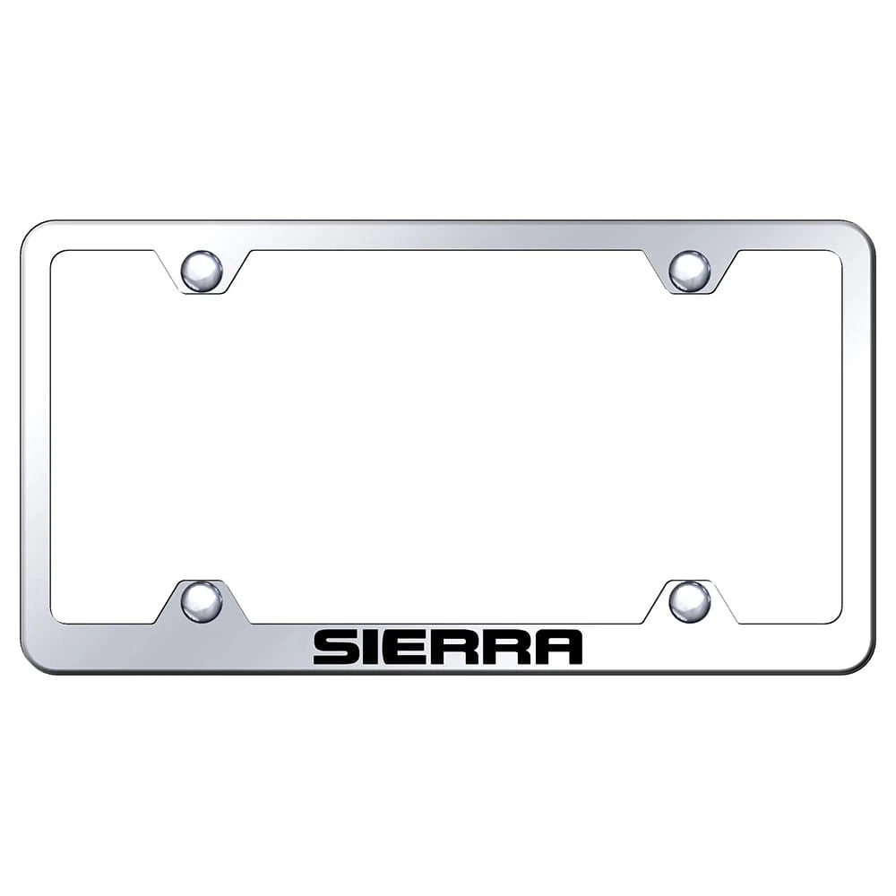 Stainless Steel Wide Body License Plate Frame for GMC Sierra LFW.SRR.EC