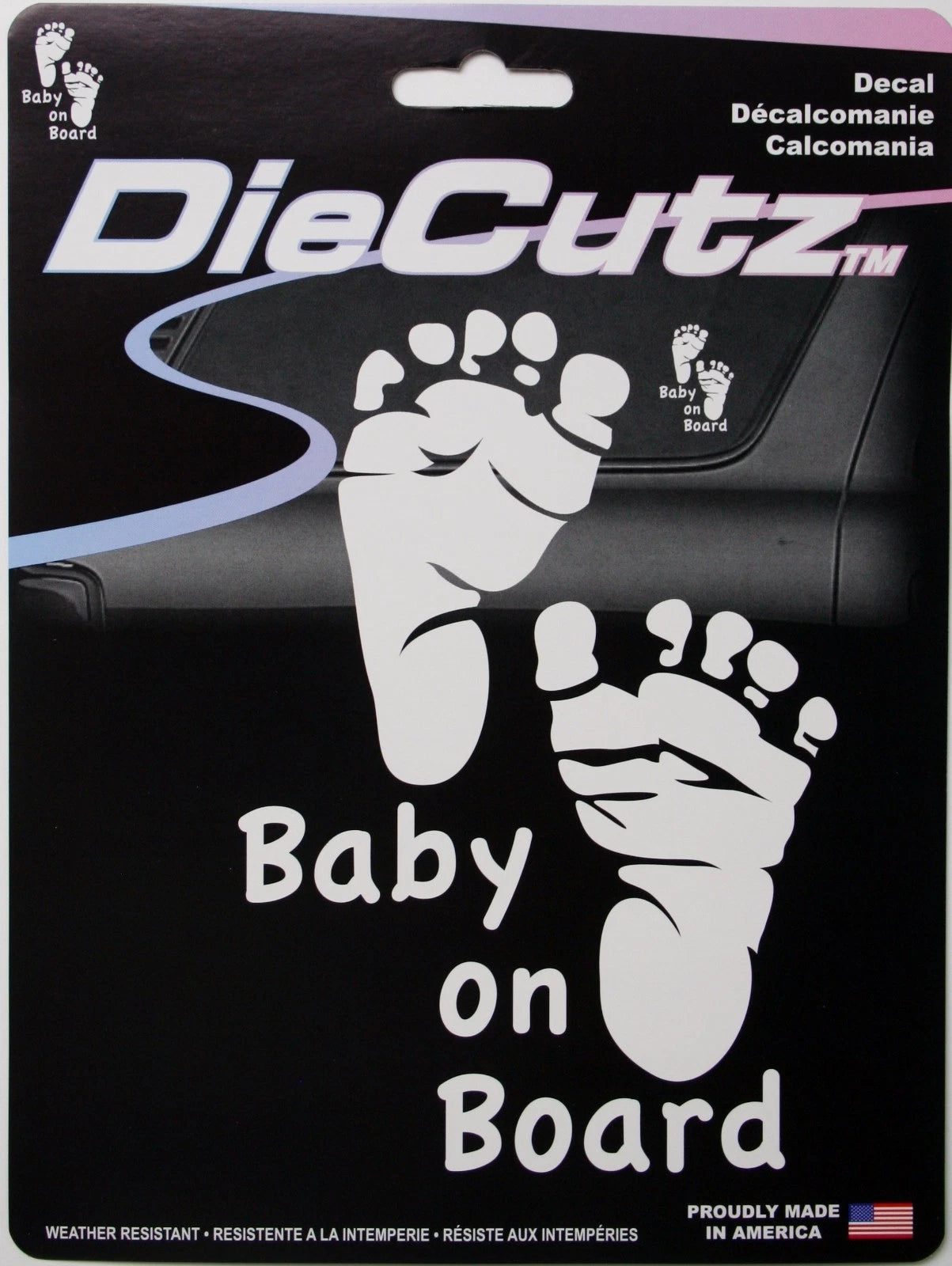 Baby on Board Decal Sticker for Infant (Die Cut, White)
