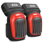 Knee Pads for Universal Fit (Adjustable, TPR Shell, EVA Foam, Red)
