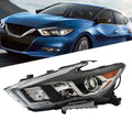 Headlight Assembly for Maxima S SL SV (2016–2018) Halogen Left Side Chrome