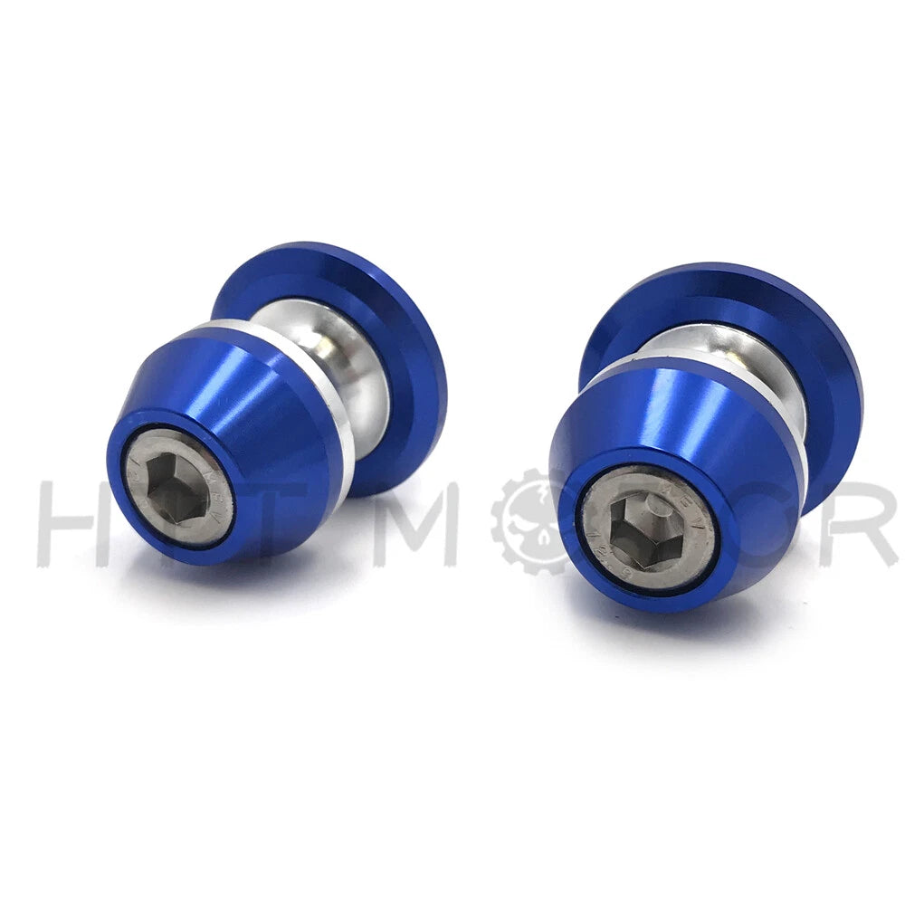 8mm CNC Swingarm Spools Sliders for Universal Motorcycle (All Years) - Blue