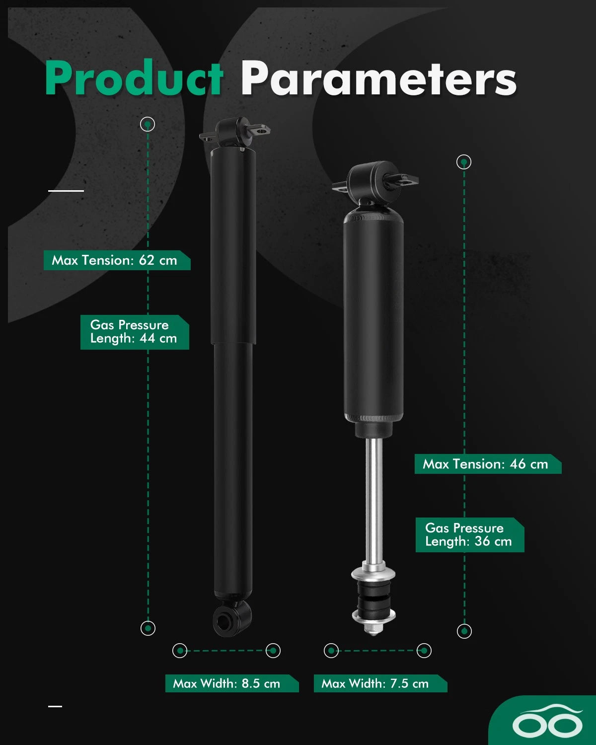 Front Rear Shocks Struts for Chevrolet C2500 (1992–1998)